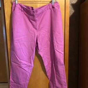 Liz Claiborne "Emma" pink cotton spandex pants